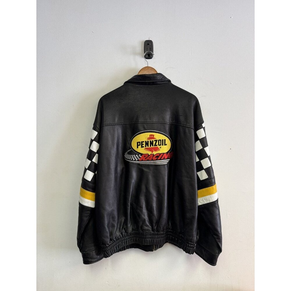 90s Leather Pennzoil Racing Jacket - Picture 4 of 4